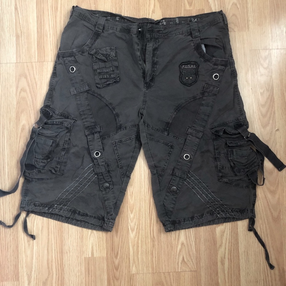 F.U.S.A.I. Men’s Cargo Shorts, Sz 34